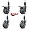 Service Caster 4'' Gray Poly Swivel 1-1/4'' Expanding Stem Caster Set 2 Total Lock Brakes, 4PK SCC-EXTTL20S414-PPUB-2-S-2-114 - alternate 3